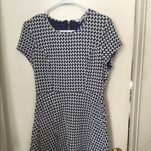 Speechless Houndstooth Print Fit and Flare Dress